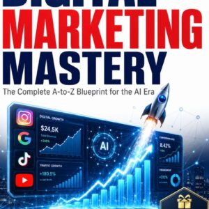 Digital Marketing for Beginners 2026 eBook Cover — Beginner's Guide to Digital Marketing Mastery by Abdul Razaq, A-to-Z Blueprint for the AI Era